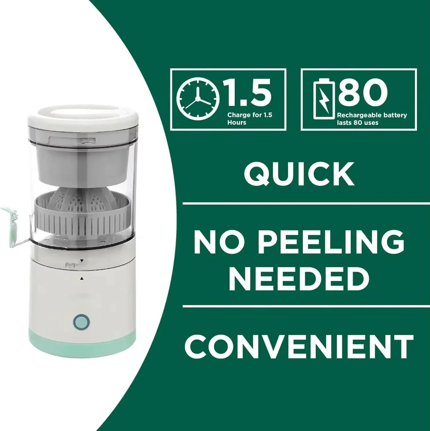 Portable Automatic Fruit Juicer with Residue Separation Technology