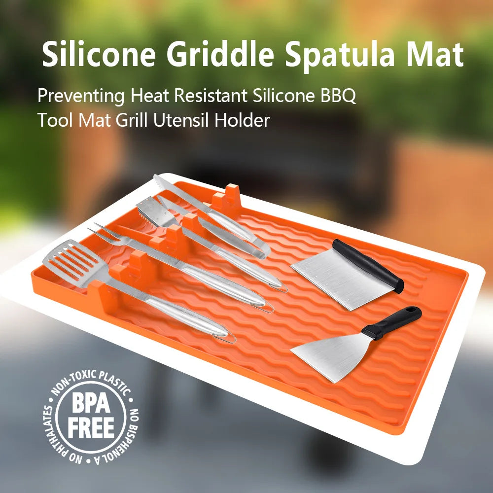 Silicone Griddle Tools Mat for Food Grade BBQ Accessories