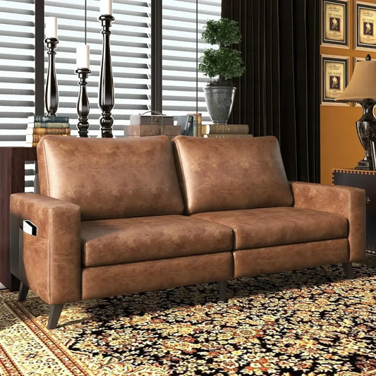Modern Faux Leather Loveseat for Cozy Living Room Style