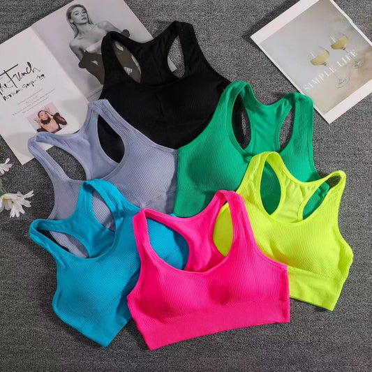 FujianChoice Women Push Up Sports Bra Breathable Support