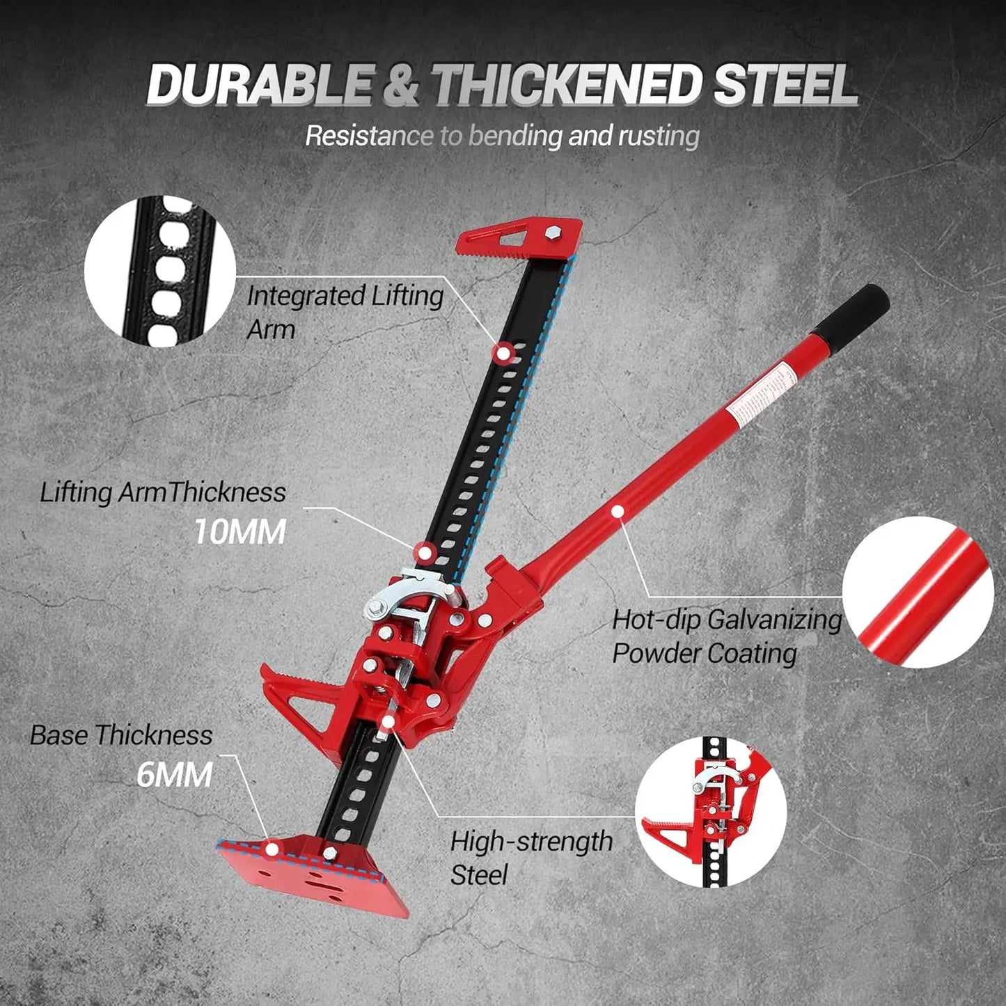 Twister.CK Farm Jack 7000lb Capacity Heavy Duty Ratcheting Lift
