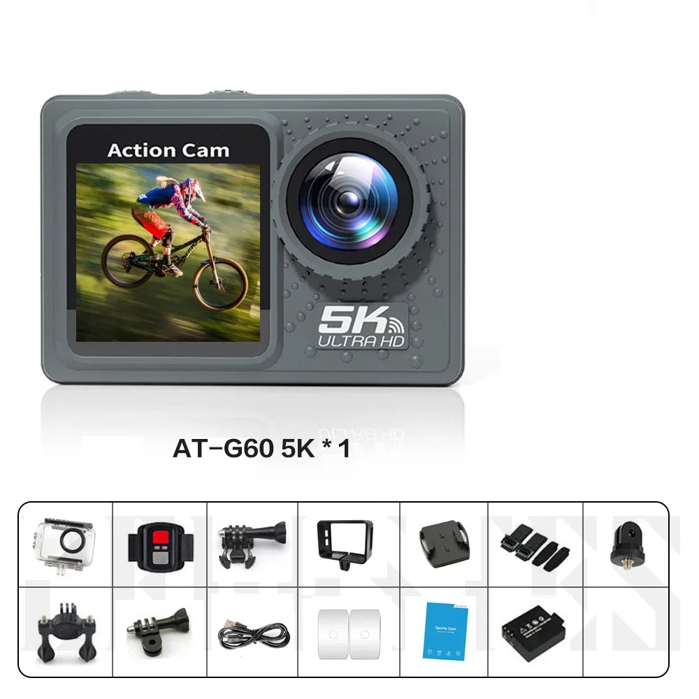 4K Action Camera with Electronic Stabilizer for Extreme Sports