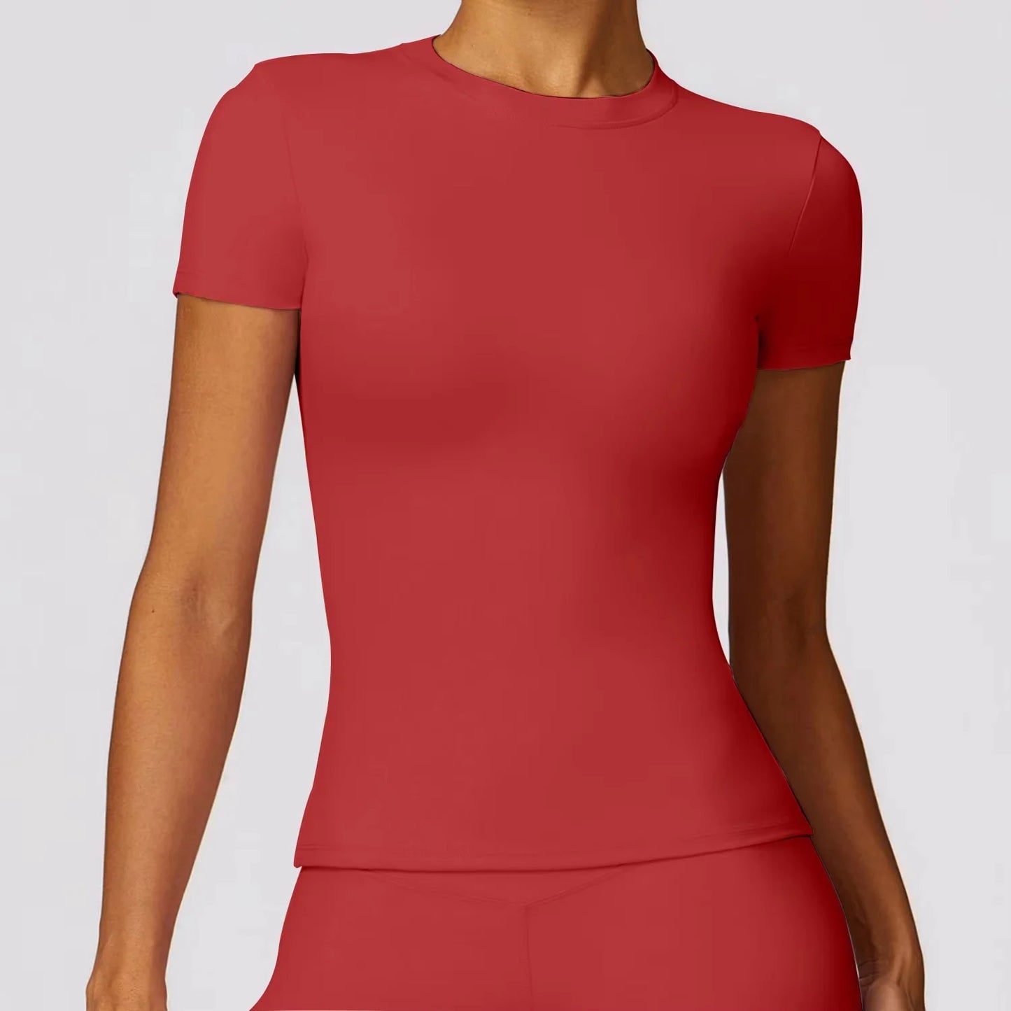 NCLAGEN Short Sleeve Women Running T Shirt Breathable Gym Top