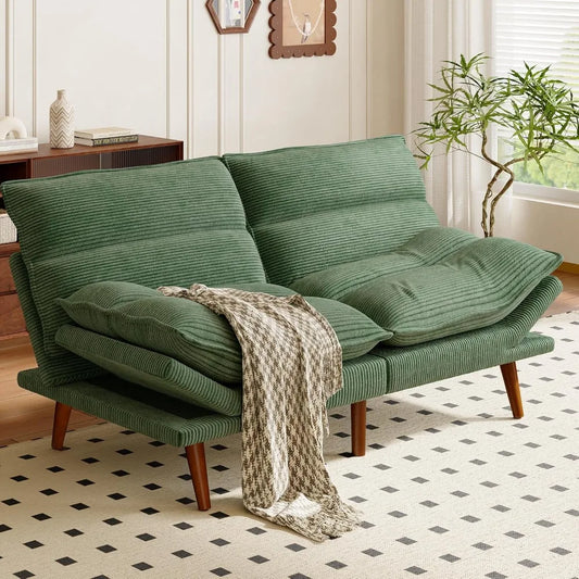 Guangbai Futon Sofa Bed Corduroy 2 In 1 Convertible Couch