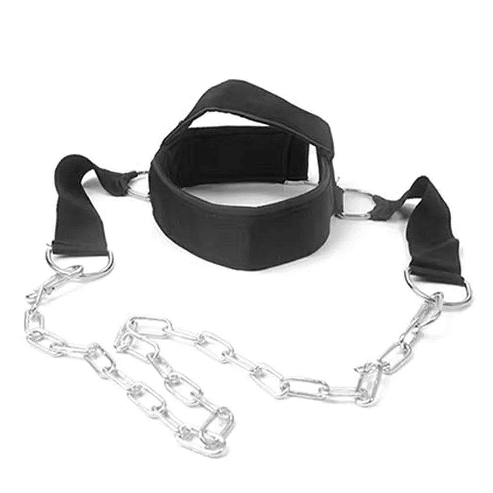 Alloet Head Neck Training Harness with Chain for Home Gym