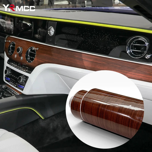 Car Sticker Wood Grain Vinyl Film Automotive Interior Adhesive Decals Small Size Car Vinyl Wrap Auto Accessories