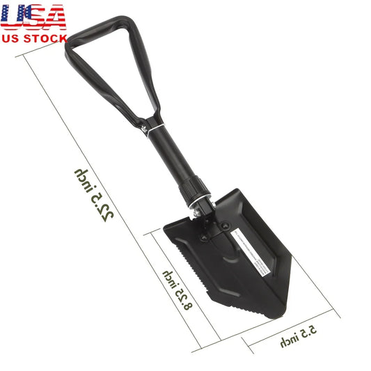 Heavy Duty Folding Shovel Serrated Edge Camping Survival Tool
