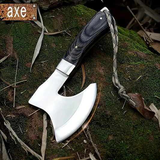 Forged Camping Axe with Sandalwood Handle for Outdoor Adventures