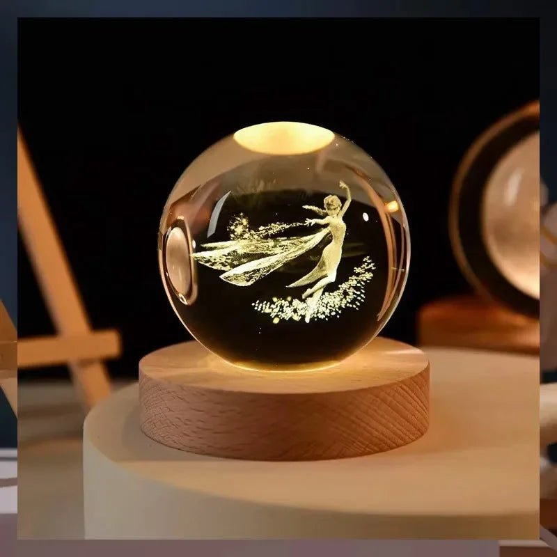LED Night Light Saturn 3D Moon Table Lamp for Kids