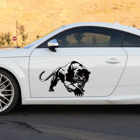 Graphics Wild Panther Hunting Car Stickers Decor Waterproof Motorcycle Decals Suitable for Cars SUVs Vans RVs