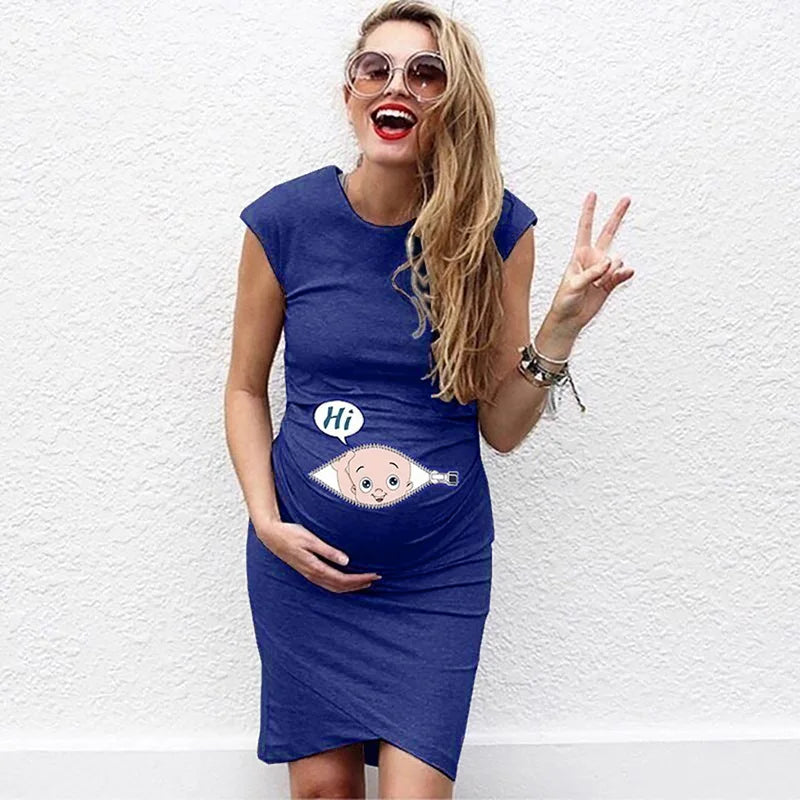 Cute Casual Maternity Dress for Expecting Mothers