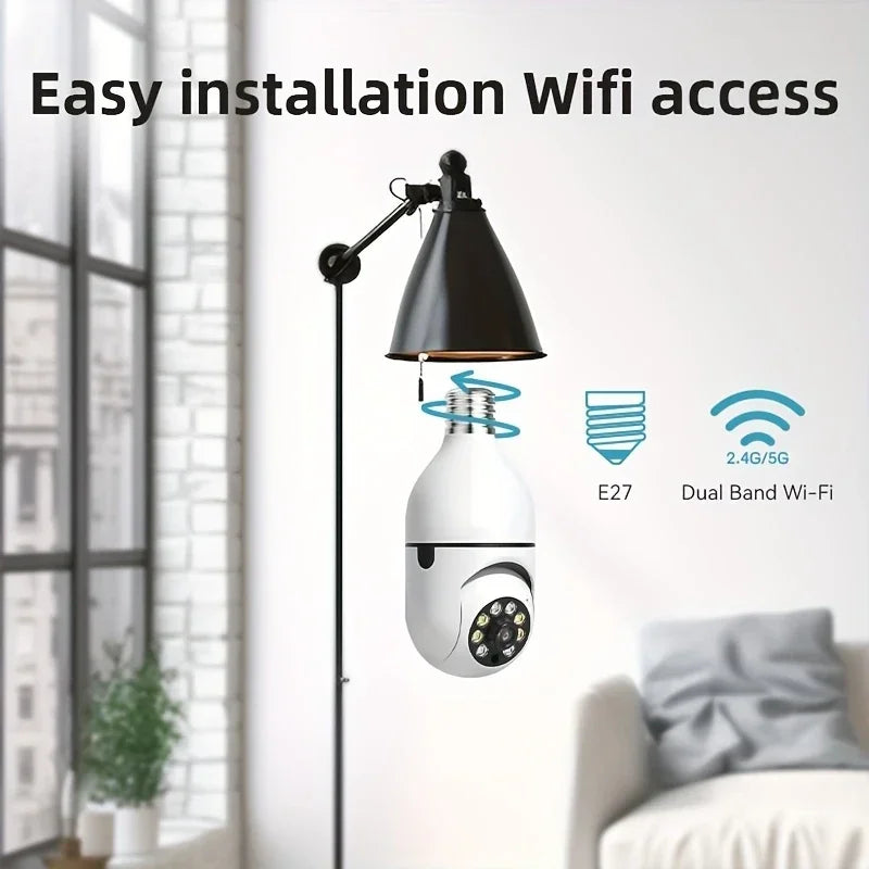 2Pc Wireless Light Bulb Security Camera With Two Way Audio