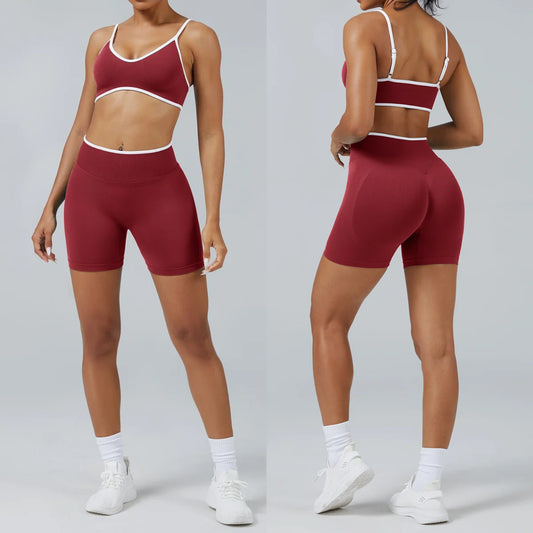UXSTCN Women Seamless Yoga Gym Set Quick Dry Sportswear