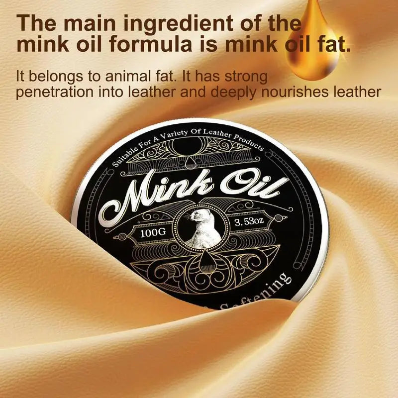 Mink Oil Leather Conditioner for Boots and Shoes Restoration