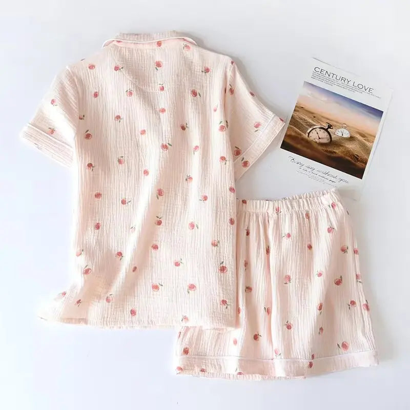 Cloud Cotton Story Women Cotton Crepe Pajama Set Two Piece