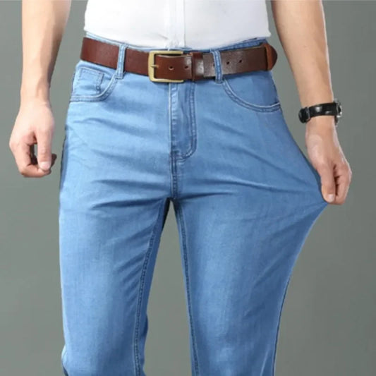 KUBROC New Ice Silk Denim Jeans for Men
