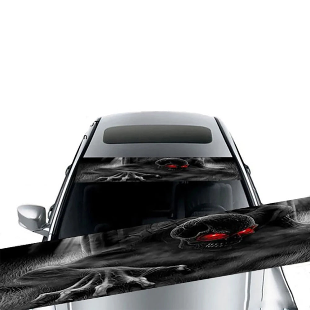Car Sunshade Stickers Auto Front Windshield 3D Vinyl Film Rear Gear Decorative Decals