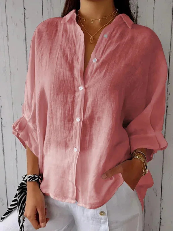 CN Guangdong Cotton Linen Womens T Shirt Loose Fit Top