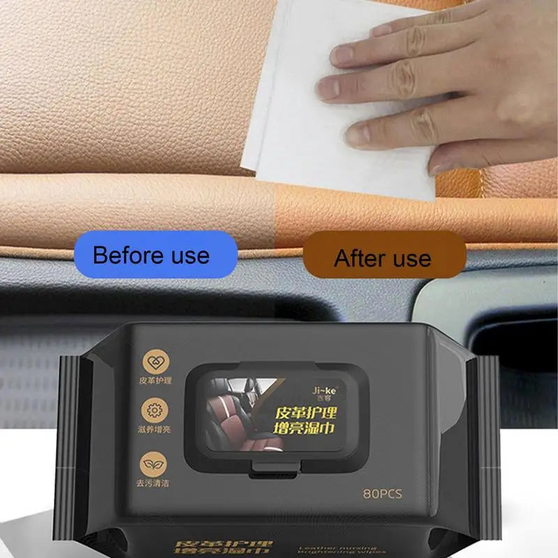 Leather Interior Wipes for Car Cleaning and Maintenance