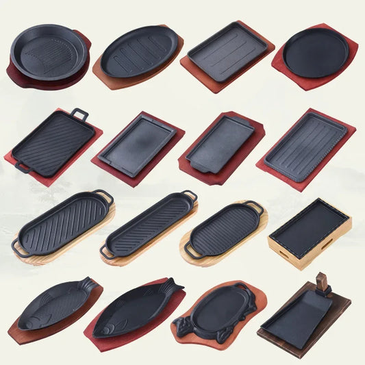 Commercial Grade Non-Stick Iron Pan for BBQ and Grilling