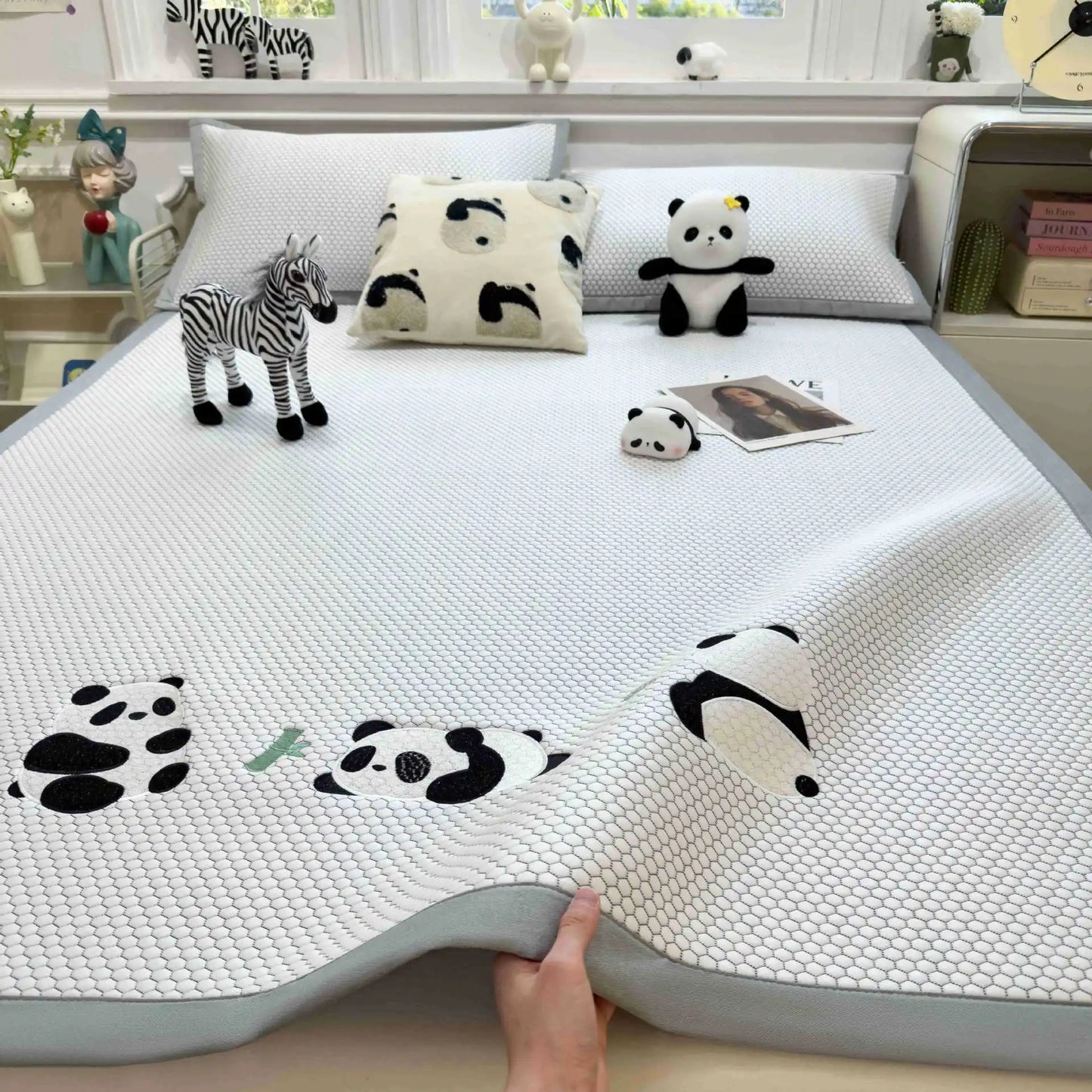 Panda Summer Ice Silk Bed Sheets Set for Ultimate Comfort