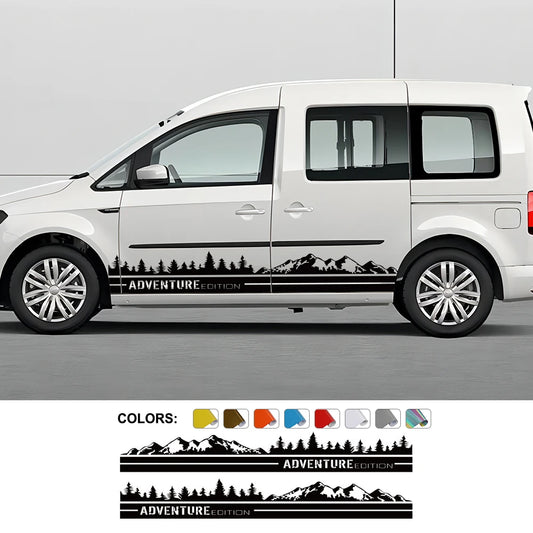 2PCS Car Stickers for Volkswagen VW Caddy MK1 MK2 MK3 MK4 Maxi Kombi Camper Van Vinyl Decals Tuning Accessories