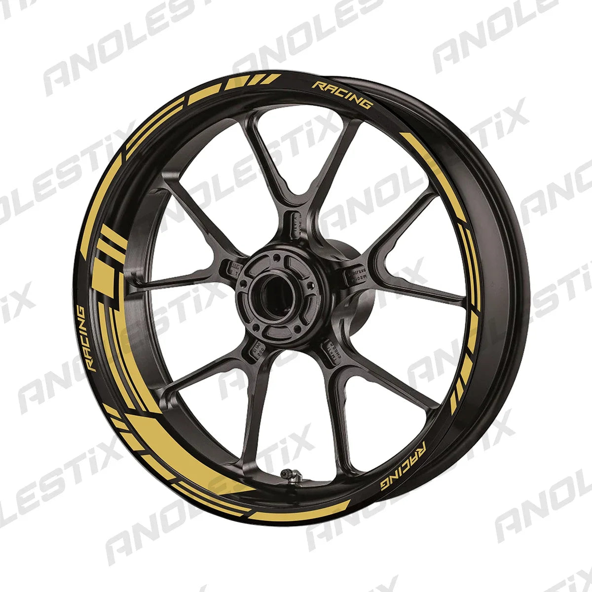AnoleStix Reflective Motorcycle Wheel Stickers Rim Decal Kit