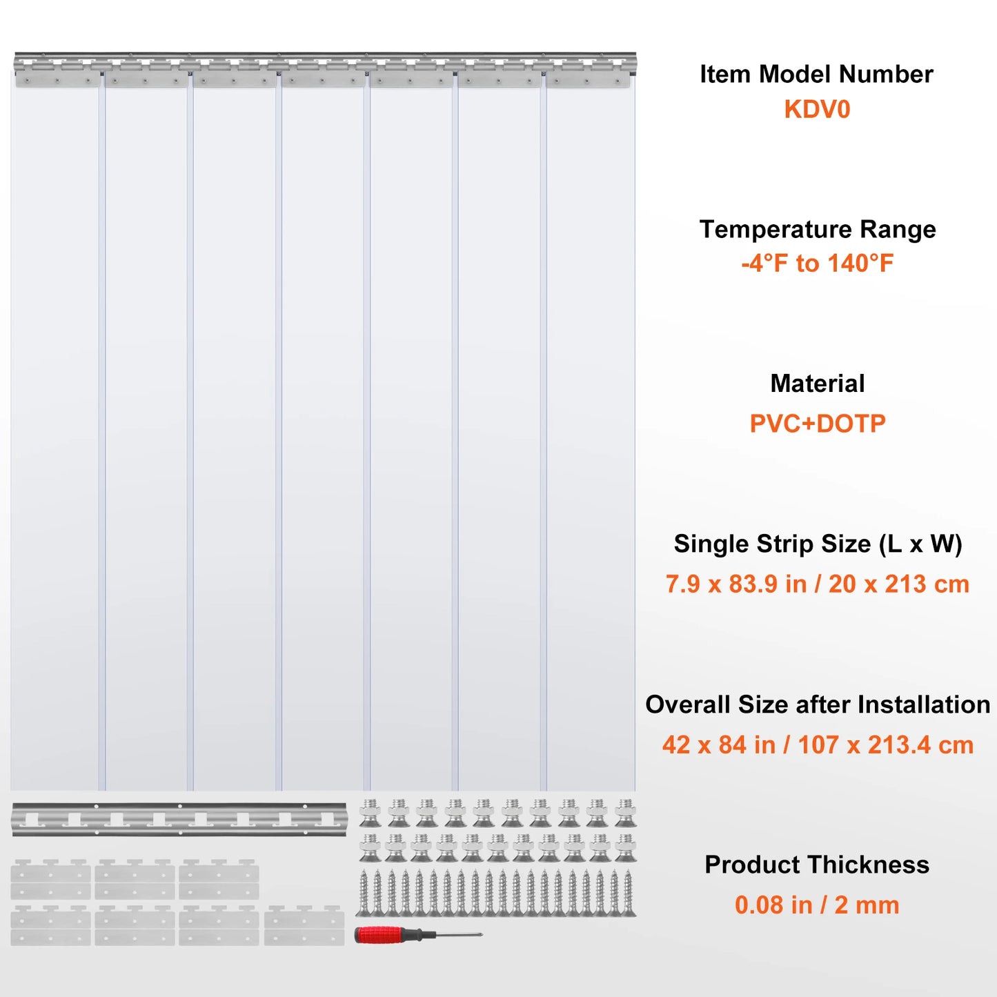 SucceBuy Clear PVC Strip Door Curtain for Walk In Coolers