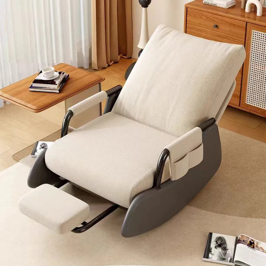 Modern Fabric Rocking Chair For Living Room Balcony Outdoor