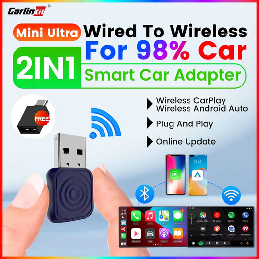 Carlinkit Mini Ultra 5.0 Wireless Android Auto CarPlay USB Dongle
