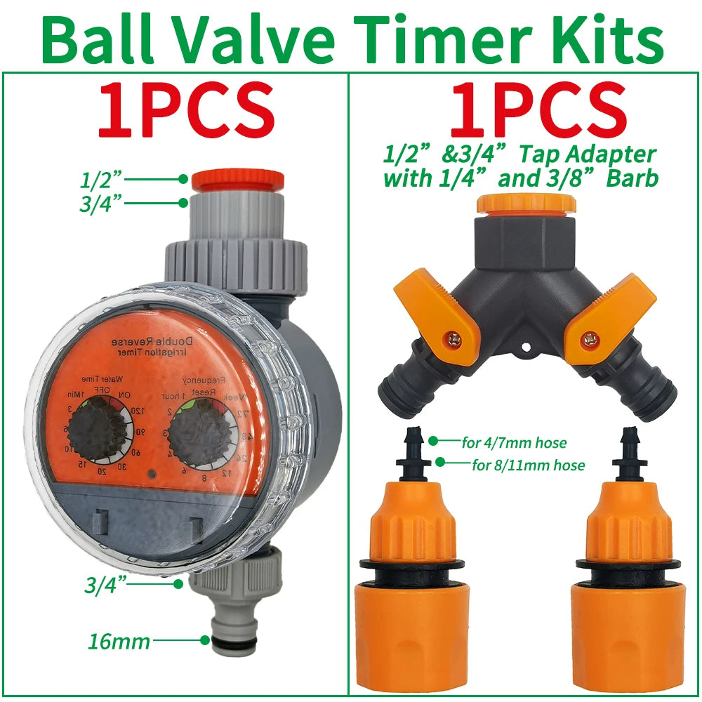 Oasis Ball Valve Irrigation Timer Automatic LCD Watering Electronic Water Tank Controller for Home Garden Greenhouse