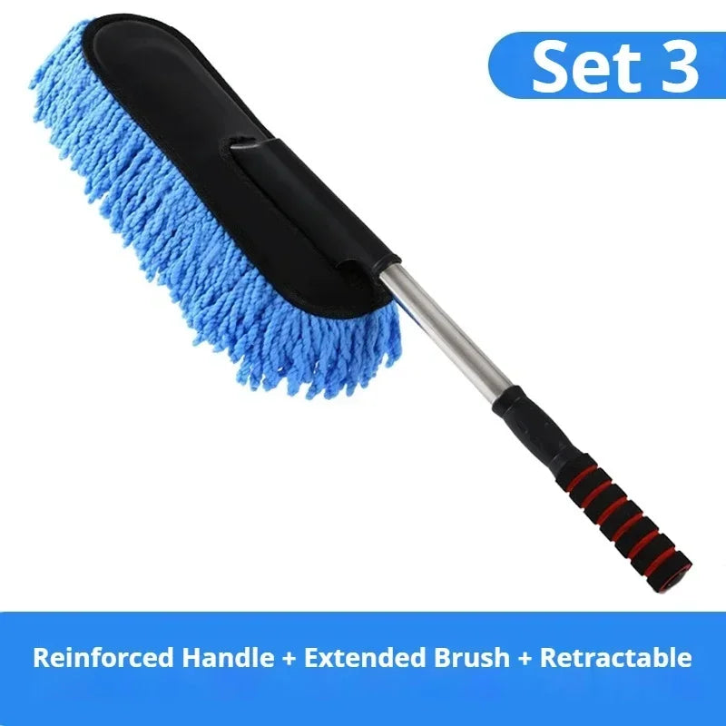 Car Cleaning Tools Microfiber Dust Mop and Washing Brush