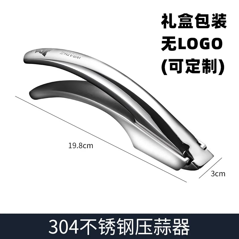 Detachable Stainless Steel Garlic Press for Easy Kitchen Mashing