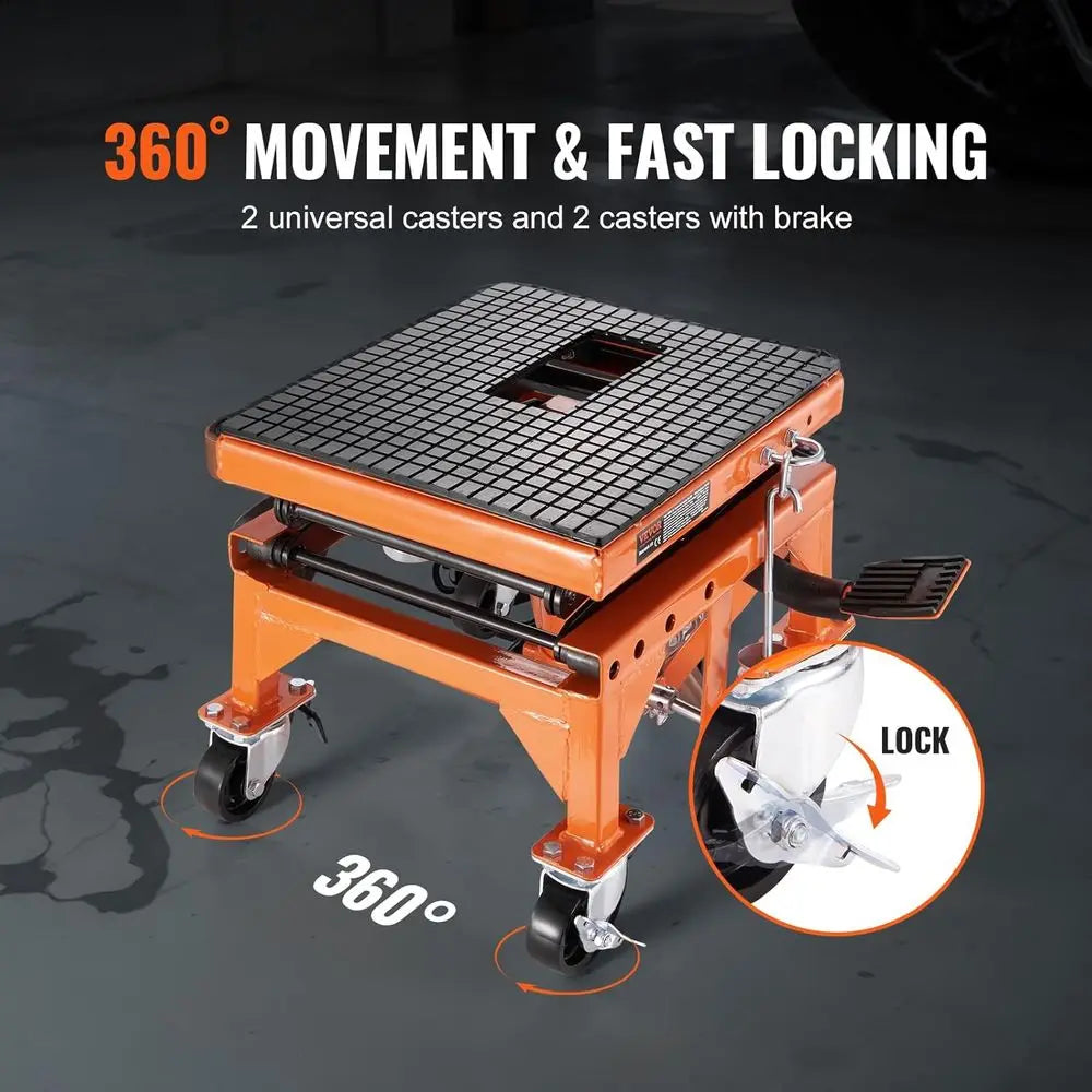 350 Lb Hydraulic Scissor Lift Table With Deck For ATVs