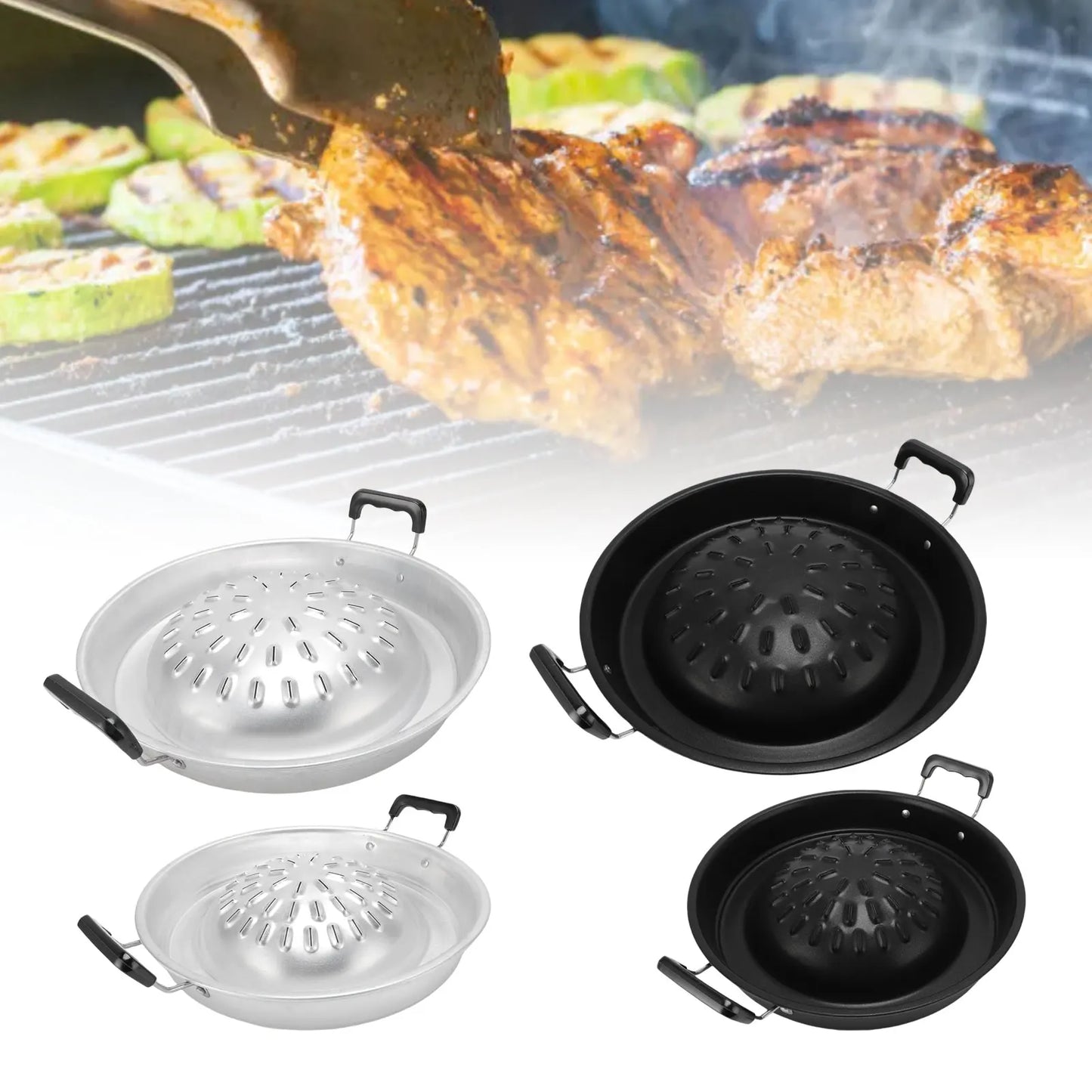 Thai BBQ Grill Pan 2 in 1 Non Stick Indoor Outdoor