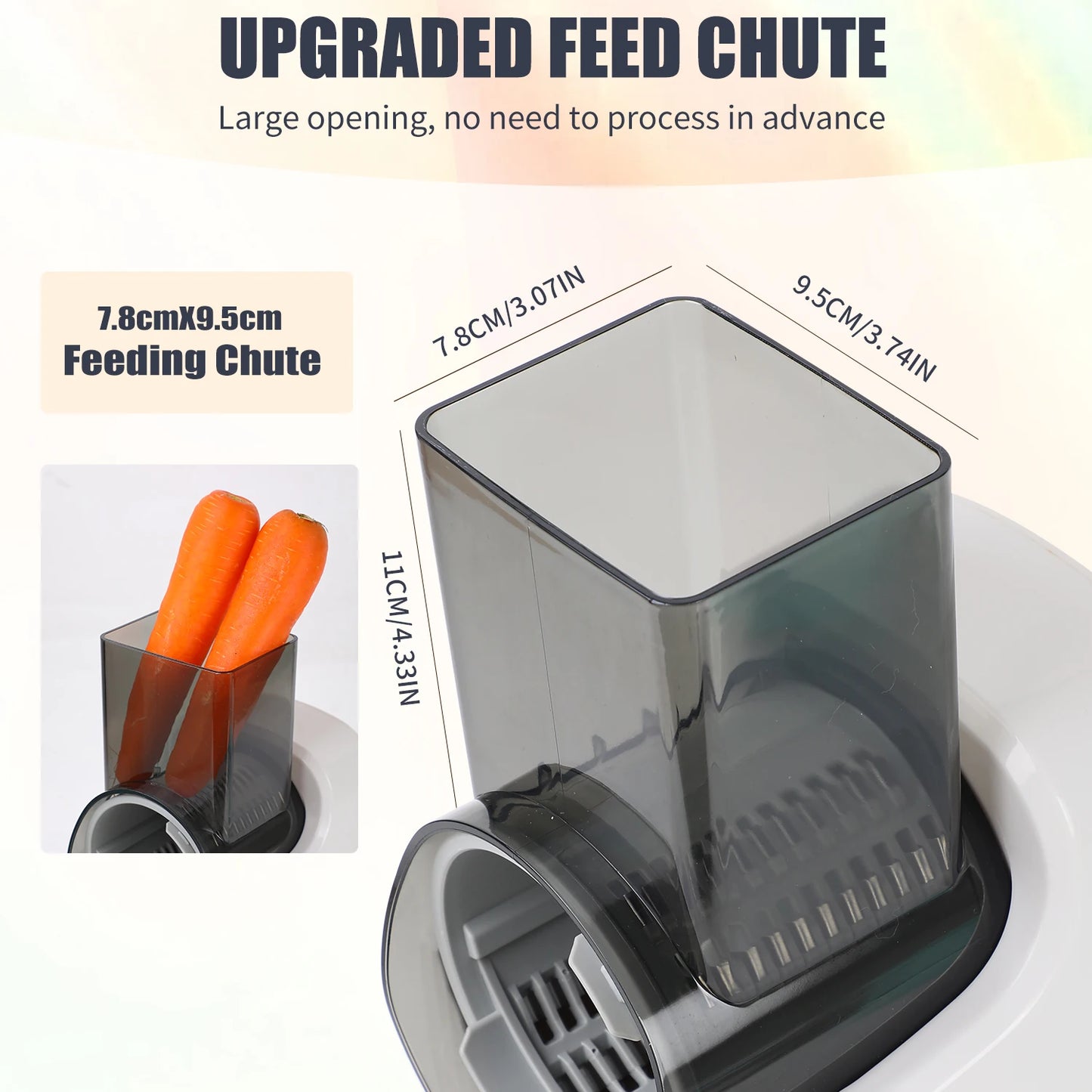 Electric Cheese Grater and Vegetable Slicer for Effortless Meal Prep