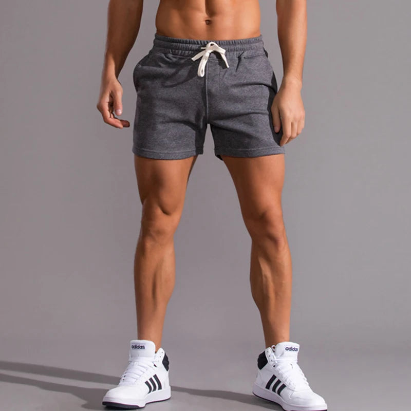 Youongwear Men's Cotton Breathable Gym Running Shorts