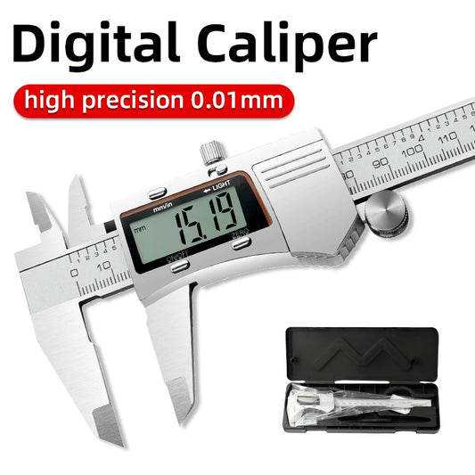 Digital Vernier Caliper Stainless Steel Measuring Tool for Woodworking