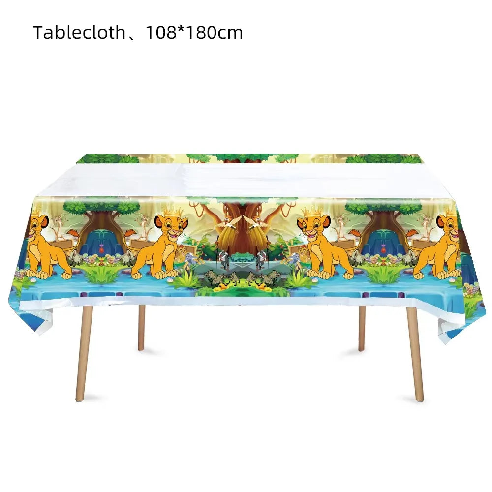 Lion King Simba Birthday Party Disposable Tableware and Decor Set