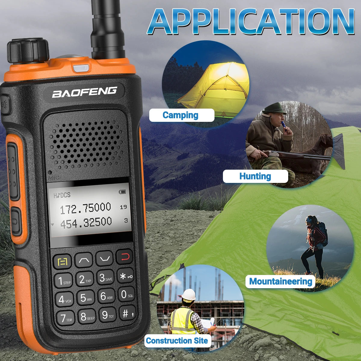 BAOFENG Long Range Walkie Talkie Dual Band Ham Radio Set