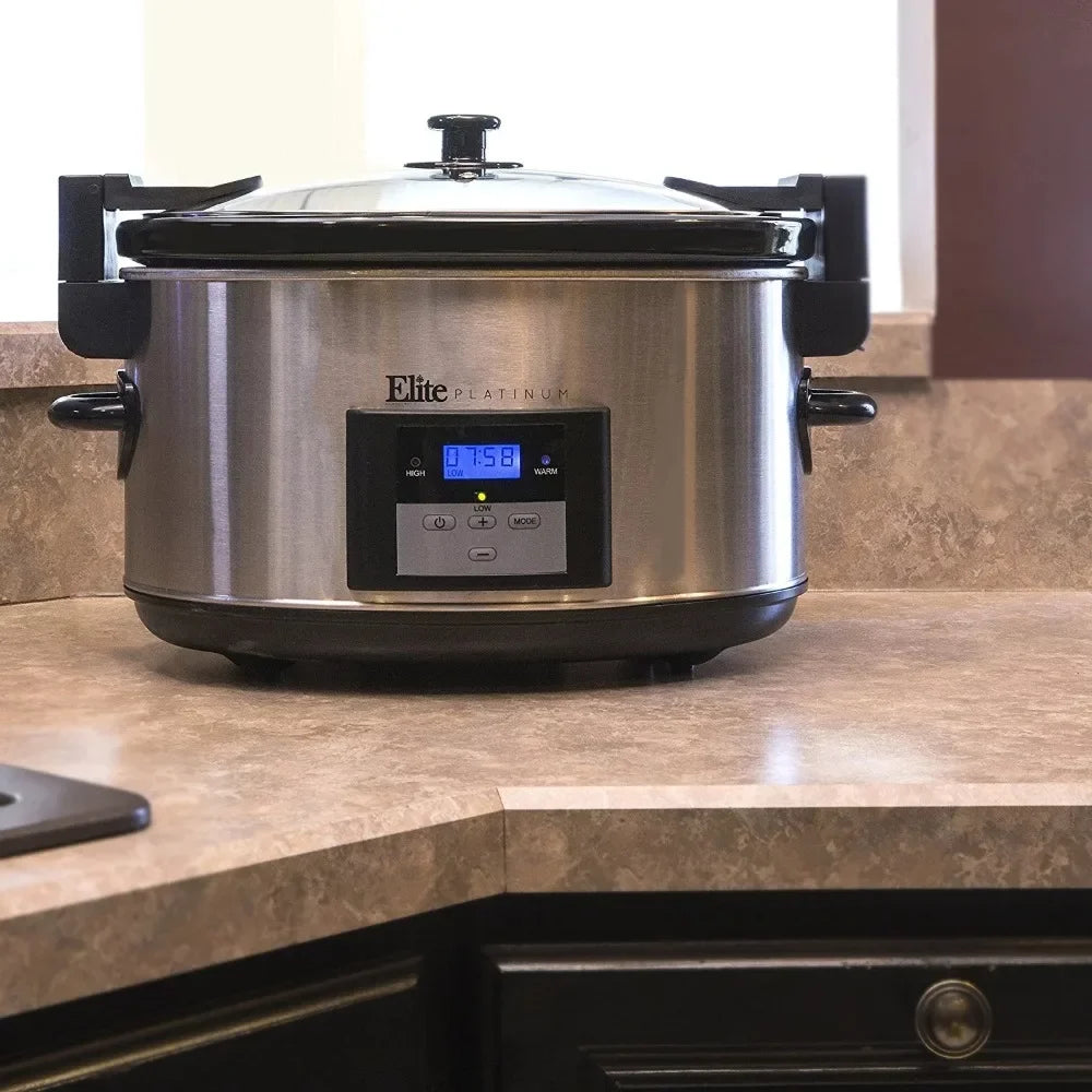 MST-900VXD 8.5 Quart Stainless Steel Programmable Slow Cooker With Locking Lid