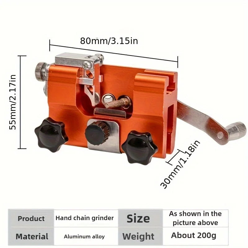 Portable Hand Chain Clamp Grinder For Chainsaw Chains Sharpening Tool