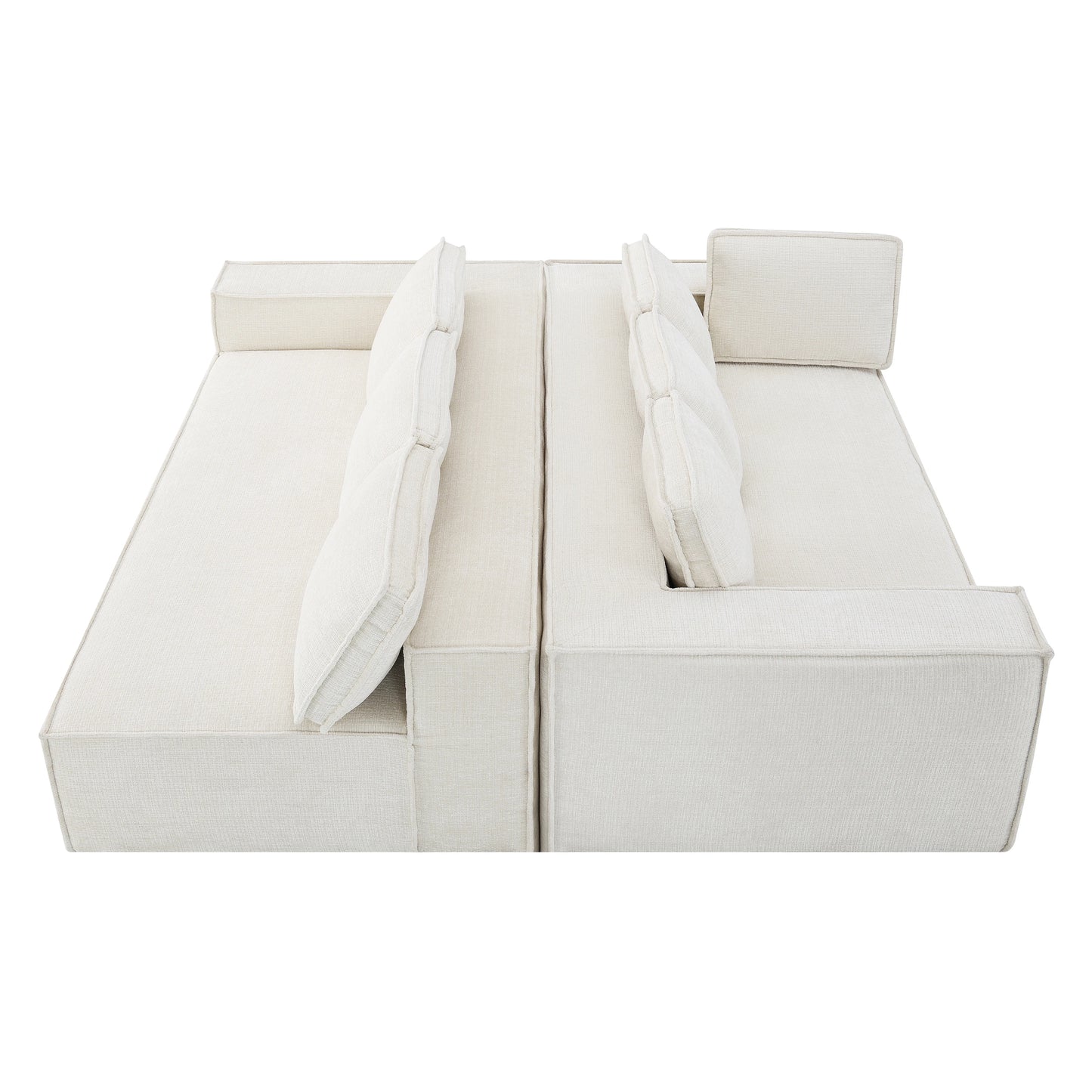 WavesloopCN Minimalist Modular Sectional Sofa Chenille