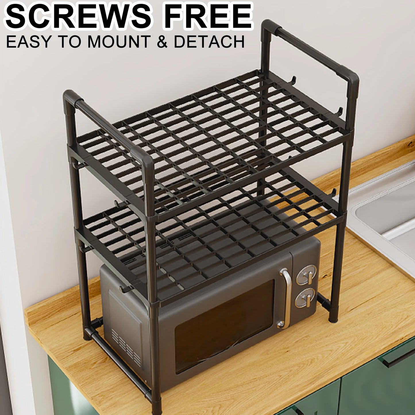 Microwave Shelf Kitchen Storage Rack Multi Layer Organizer
