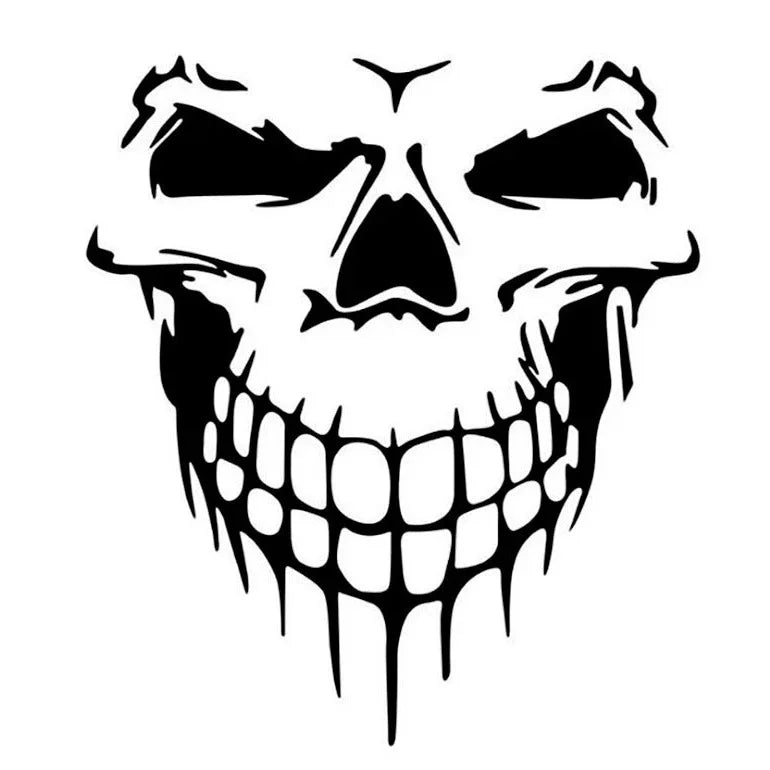 Car Sticker Skull Decal Horrific Skeleton Vinyl Removable Waterproof Auto Styling Accessories
