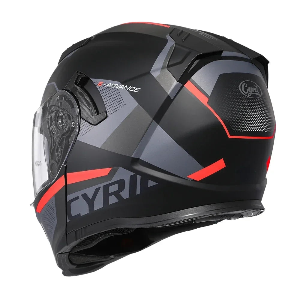 CYRIL Dual Visor Modular Motorcycle Helmet DOT Approved