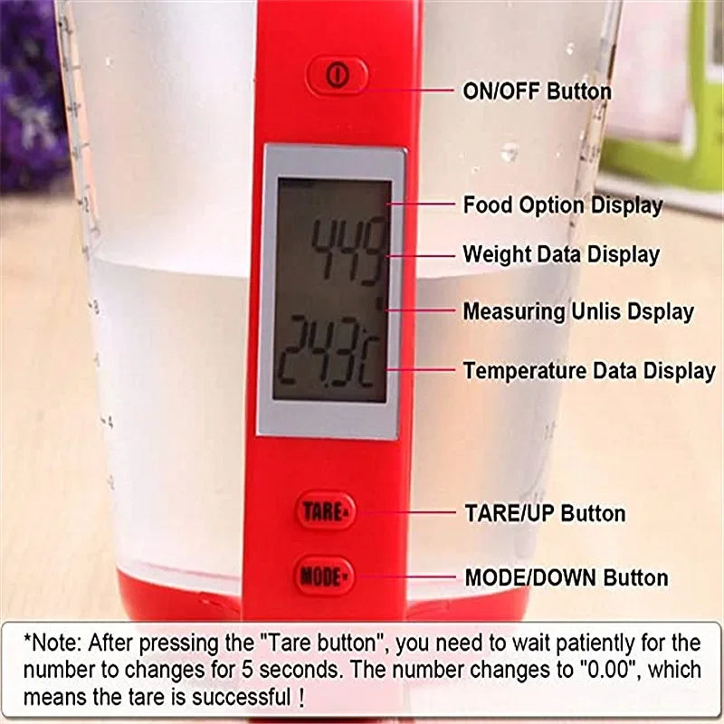 LCD Display Digital Measuring Cup with Large Capacity Beaker
