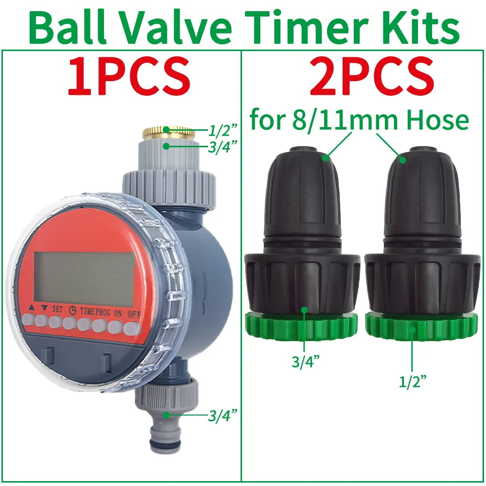 Oasis Ball Valve Irrigation Timer Automatic LCD Watering Electronic Water Tank Controller for Home Garden Greenhouse