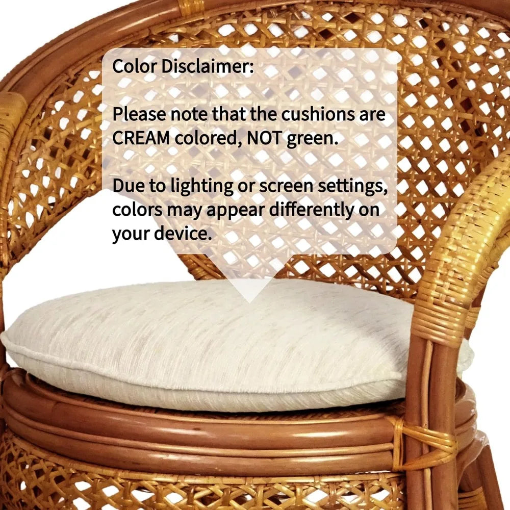 Angduo Pelangi Handmade Rattan Dining Chairs Set Of 2