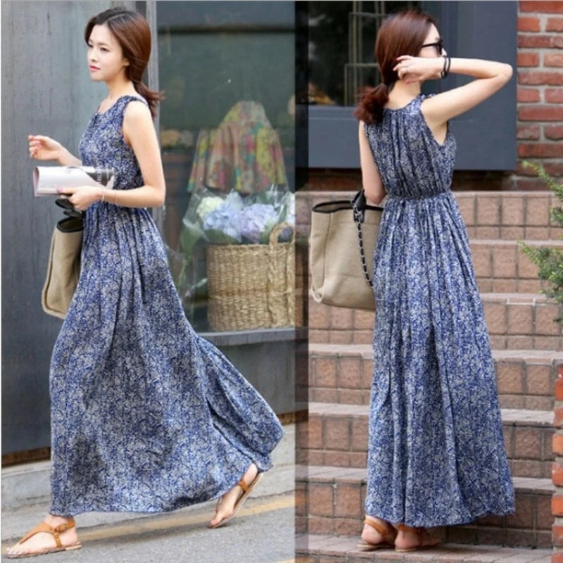 Casual Summer Bohemian Maxi Dress for Women
